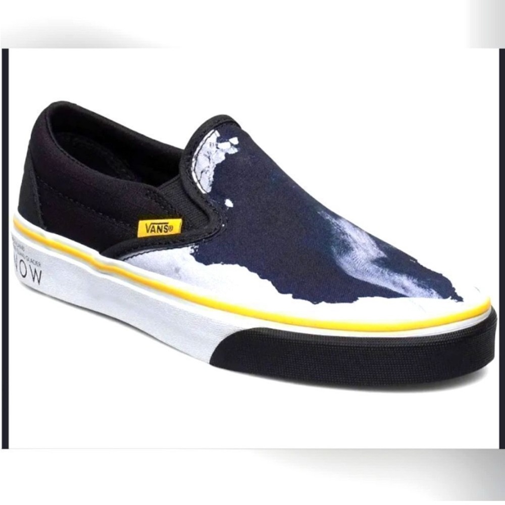 Vans Black and White Slip-On Shoes